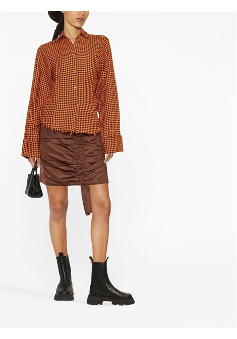 camicia pied de poulle MARQUES ALMEIDA | Camicia | AWTP0432SHDBLACK/ORANGE
